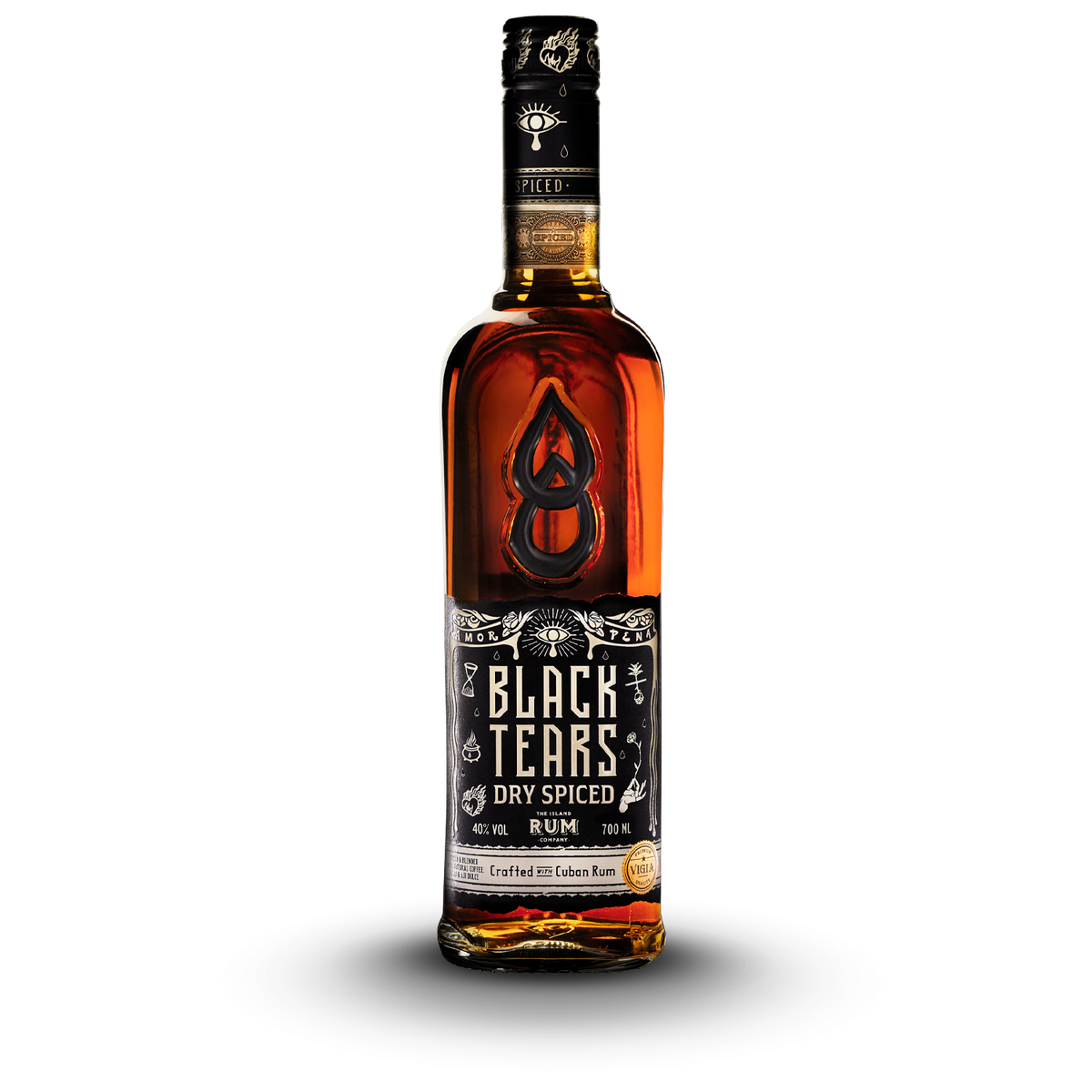 Black Tears Cuban Spiced Rum 700ml